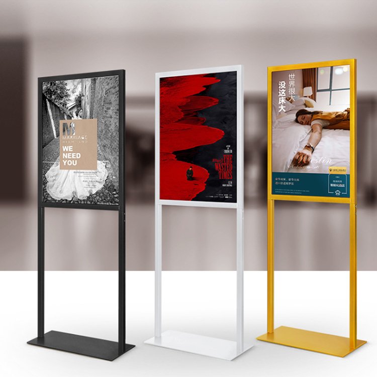 Iron Black Outdoor Windproof Strong Base Poster Stand Rack for Advertisement Board Display