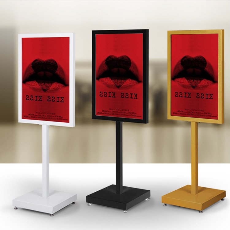 Iron Black Outdoor Windproof Strong Base Poster Stand Rack for Advertisement Board Display