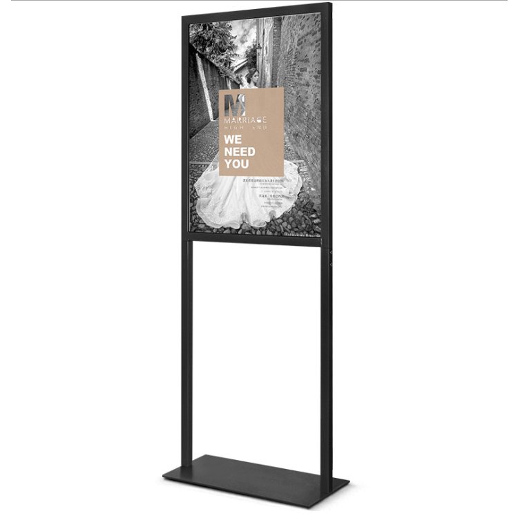 Iron Black Outdoor Windproof Strong Base Poster Stand Rack for Advertisement Board Display