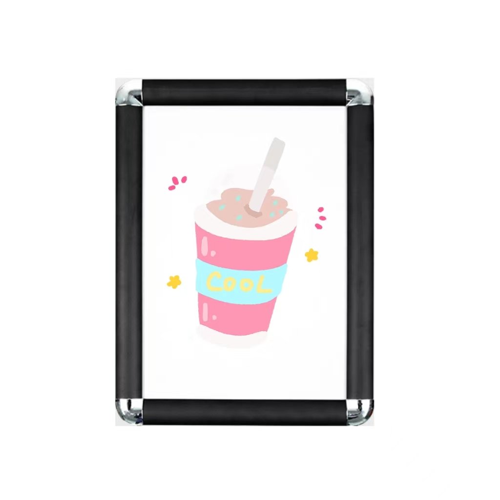 Wholesale round corner 18x24" 24x36" display frame Snap Frame adjustable picture Aluminum Alloy 25mm Poster Frames