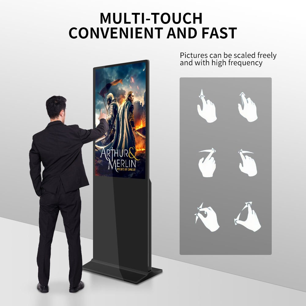 Advertising digital signage Android 32 43 50 55 65 inch touch screen monitors billboard touch screen information kiosk