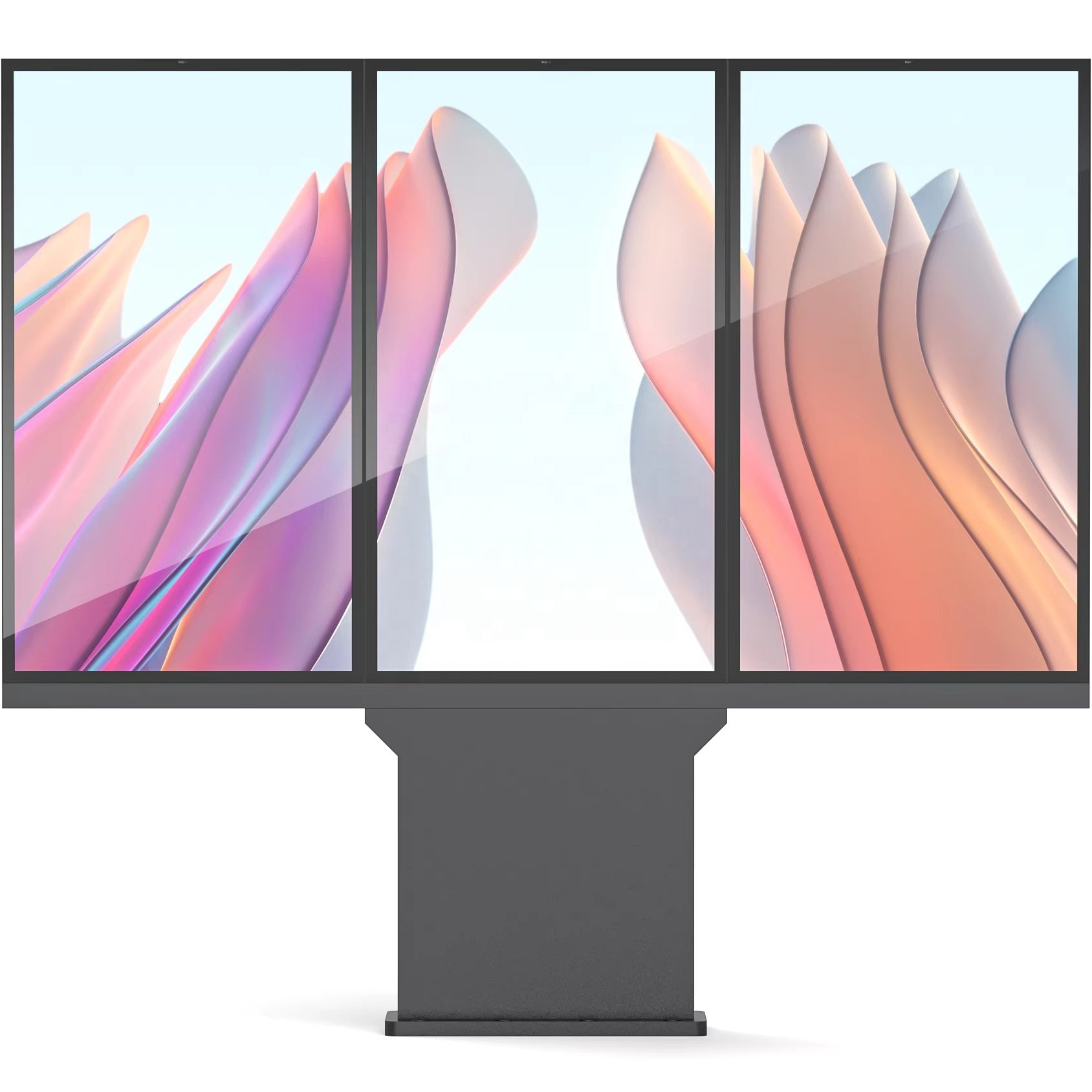 Dual Screen 55 Inch Outdoor Lcd Advertising Digital Drive Thru Menu Boards Lcd Digital Signage Display Kiosk For Restaurants