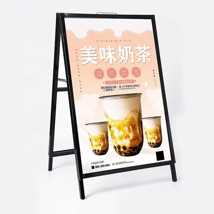 Free Standing Metal A-Frame Double-Sided Poster Display Free Standing Advertising Board Stand