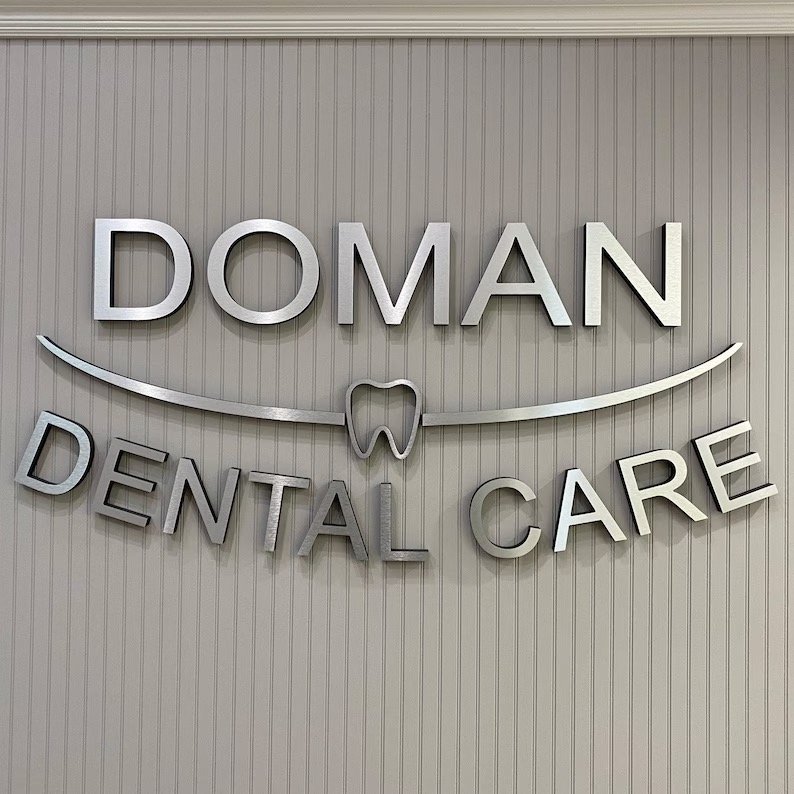Customized Channel Letter Acrylic Reception Sign Outdoor Building Signage For Business Sign 3D Letters Sign