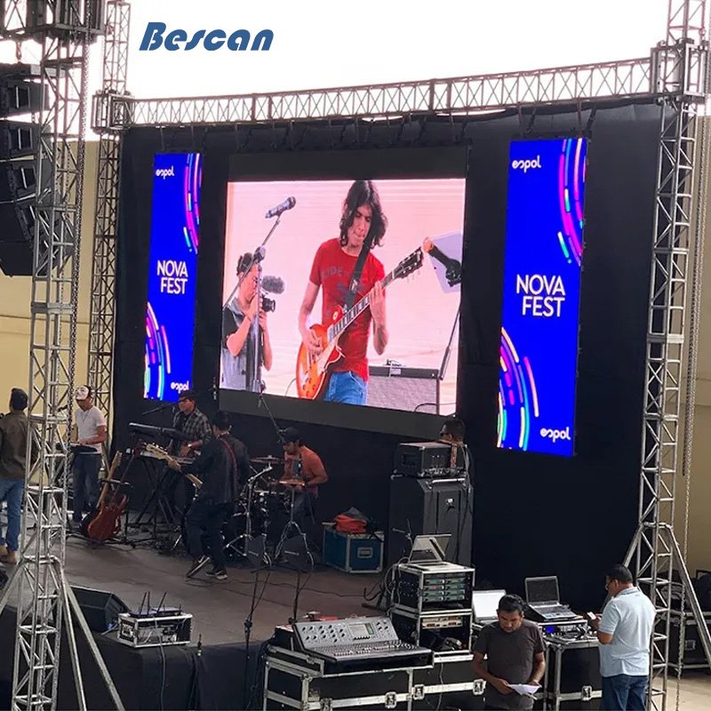 BESCAN Outdoor waterproof P3.91 led screen display advertising board outdoor Rental Led Screen Display Led panel
