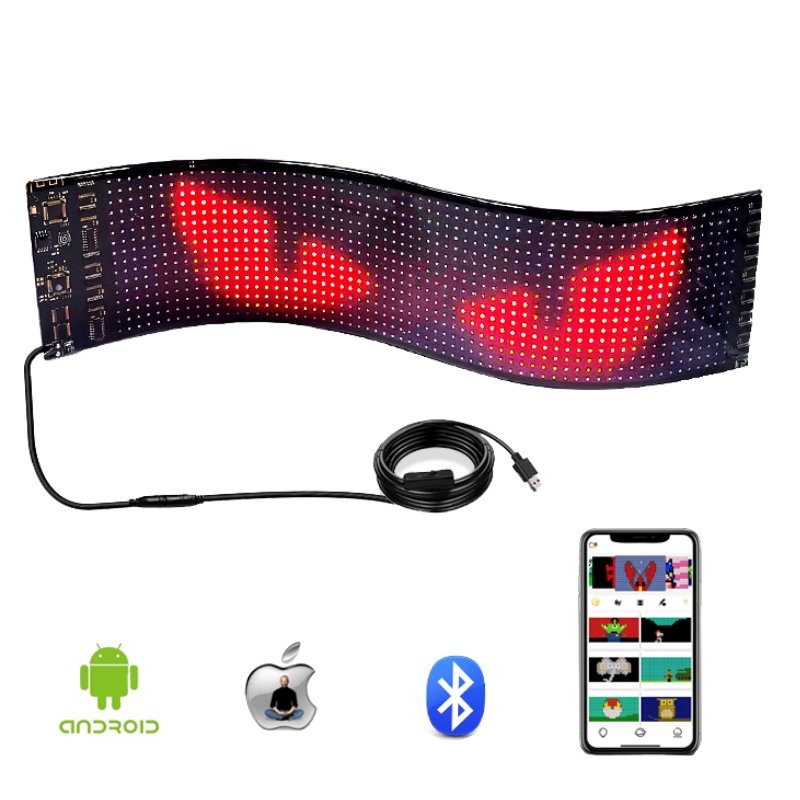 Programmable Scrolling LED sign board folding LED Message Module custom mobile APP control Flexible LED display