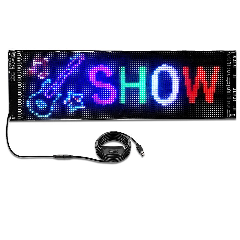 Programmable Scrolling LED sign board folding LED Message Module custom mobile APP control Flexible LED display