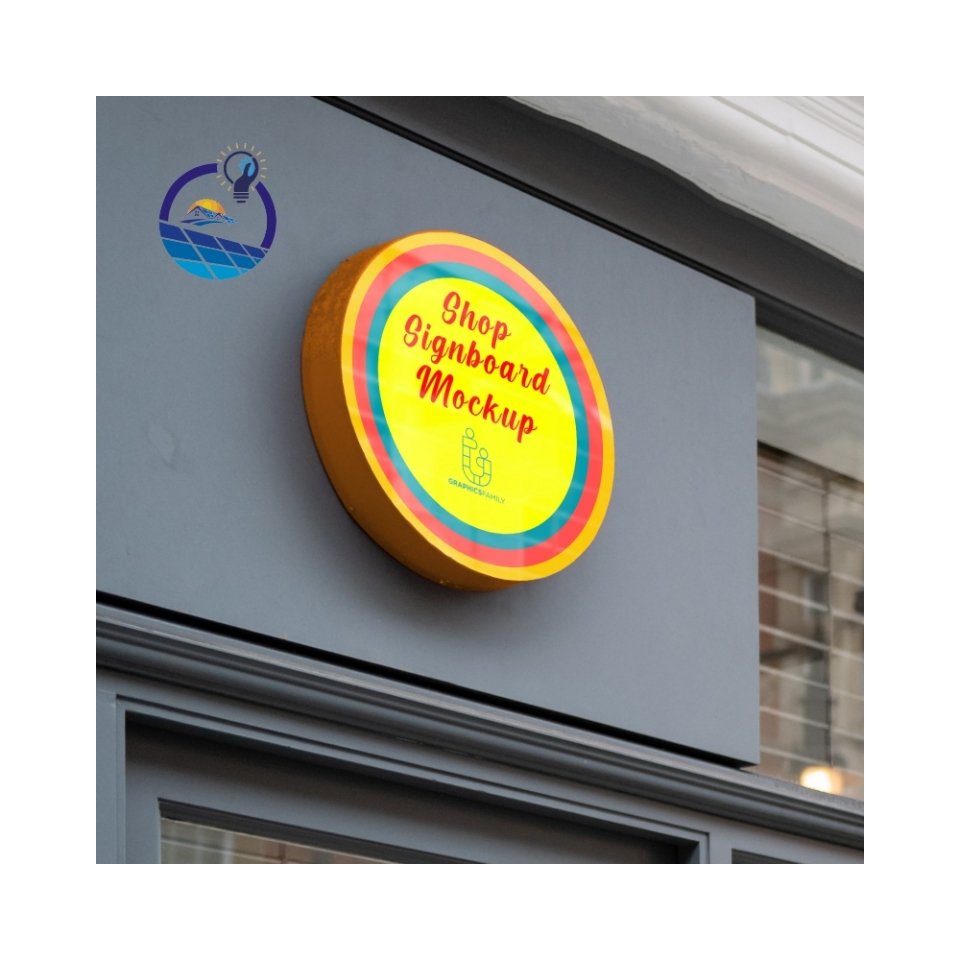Lanyou Outdoor Custom Led Signs Hanging Board Round Double Sides Advertising Light Box Signage For Bar Restaurant Store