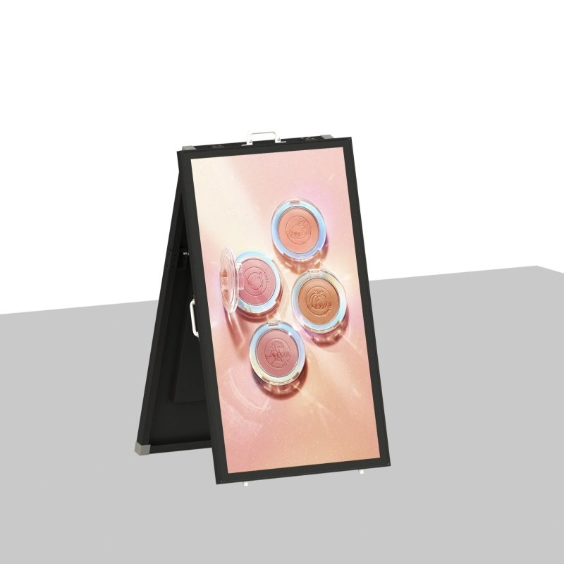 Sunlight Reflection Screen Solar Battery Power A Board Weight Portable Outdoor Advertising LCD Outdoor Digit Signag Display