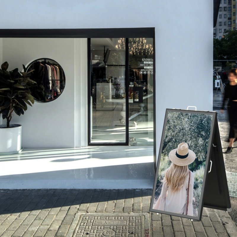 Sunlight Reflection Screen Solar Battery Power A Board Weight Portable Outdoor Advertising LCD Outdoor Digit Signag Display
