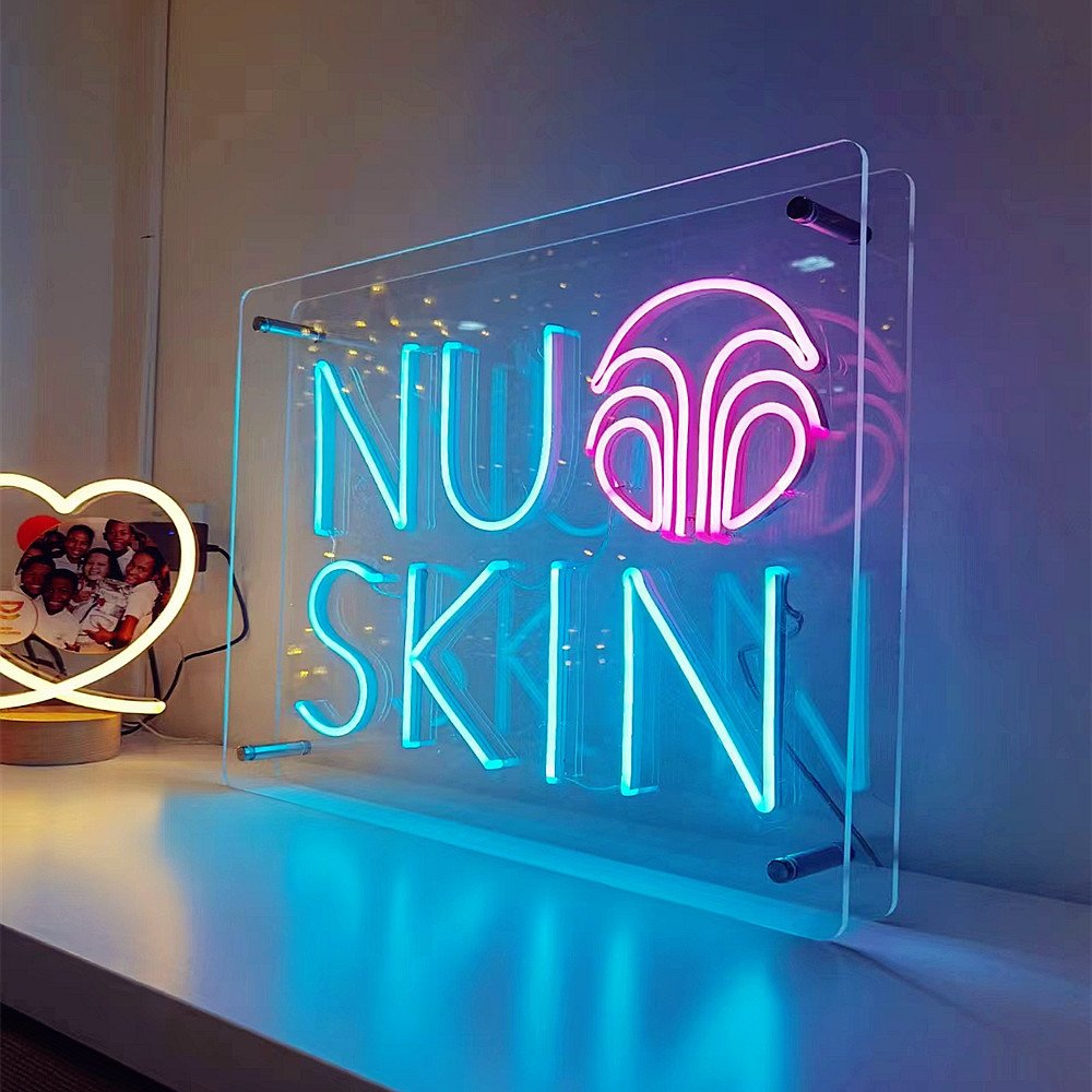 New Creative Dazzling LED Logo Display Board Fantastic Colorful Logo Light Box Logo Advertising Light Boxes For Shop Name
