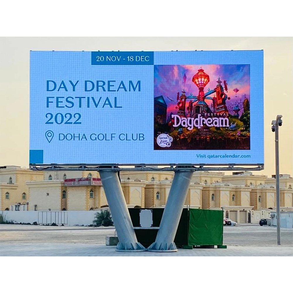Outdoor P10 Led Screen Display Street Pole Advertising Billboards Led Board Signage For Roadside Led Wall Sign