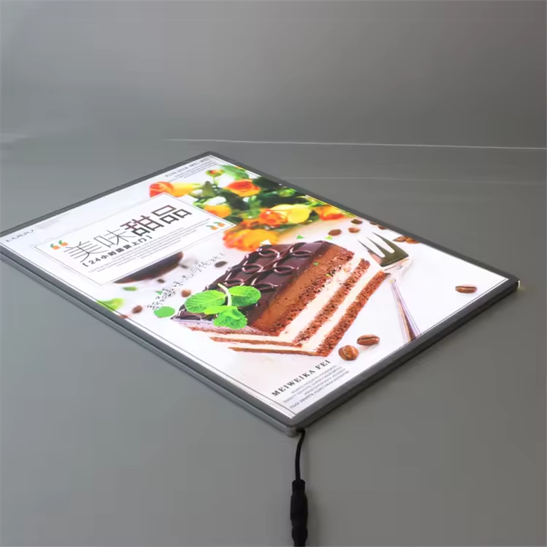 Led Advertisement Sign Light Menu Poster Lightbox Display Ultra Thin Lightbox Frame For Coffee Shop Party Decoration