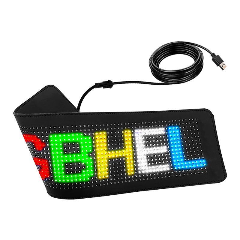 Smart app programmable led flexible film display car window advertising light led display board