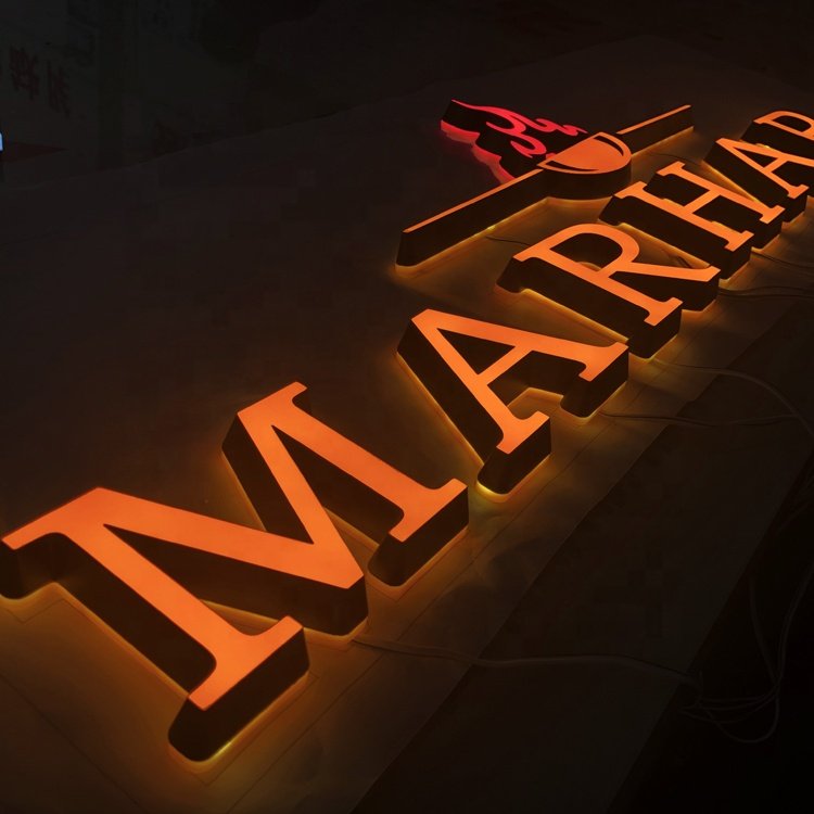 Custom Office Boutique Acrylic Letter Sign Led Raised Letter Led Sign Wall Logo Letter Brand Signage 3d led Sign for business