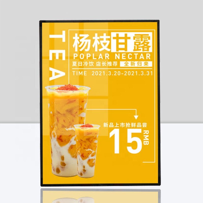 A1 A2 A3 A4 Frameless LED Light Box For Restaurant Cinema Marketing Hanging Display Frame Advertising Light Box Led Menu Board
