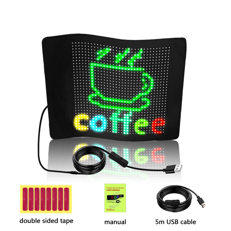 Car Led Screen Display Car smile Display Screen Rear Window Digital Car Display LED sign board for store advertising