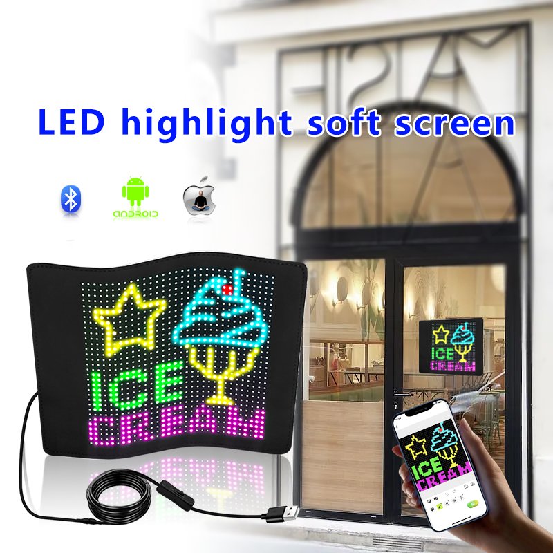 Car Led Screen Display Car smile Display Screen Rear Window Digital Car Display LED sign board for store advertising