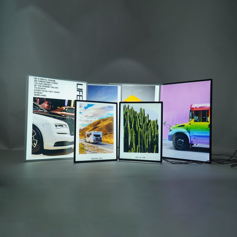 3d poster frames led light box aluminum frame led menu board slim light box frame