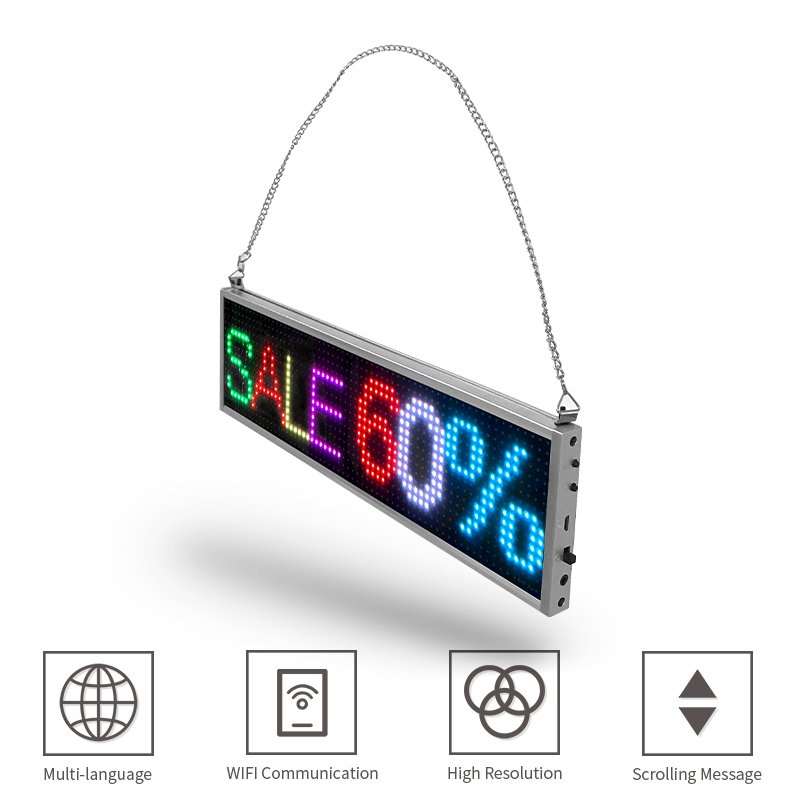 Programmable LED Sign Board Advertising LED Message Panel Lighting Sign Board Shop Open Sign Scrolling Message Board for Car Bus