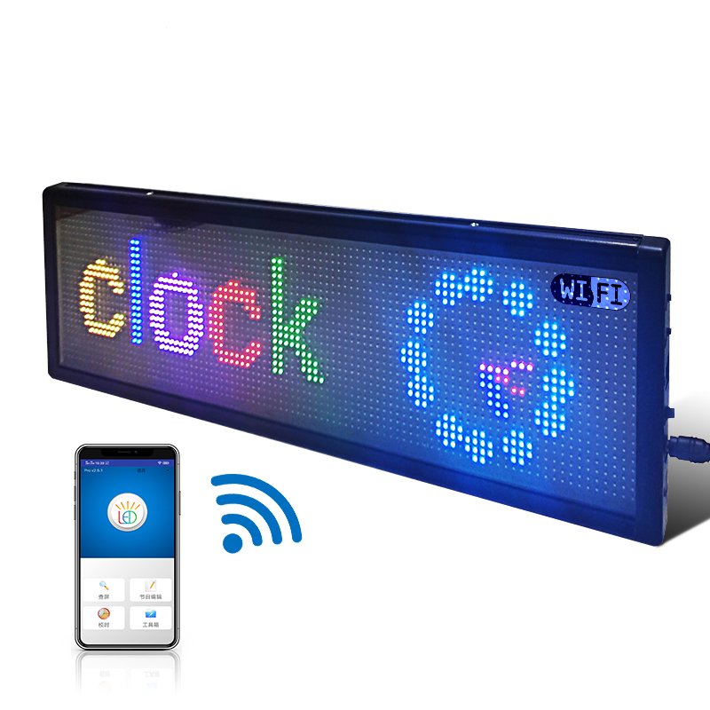 Pixel 24*144 Rear Window LED Car Display RGB color Digital Moving Sign Scrolling LED Message Board WiFi Advertising Screen