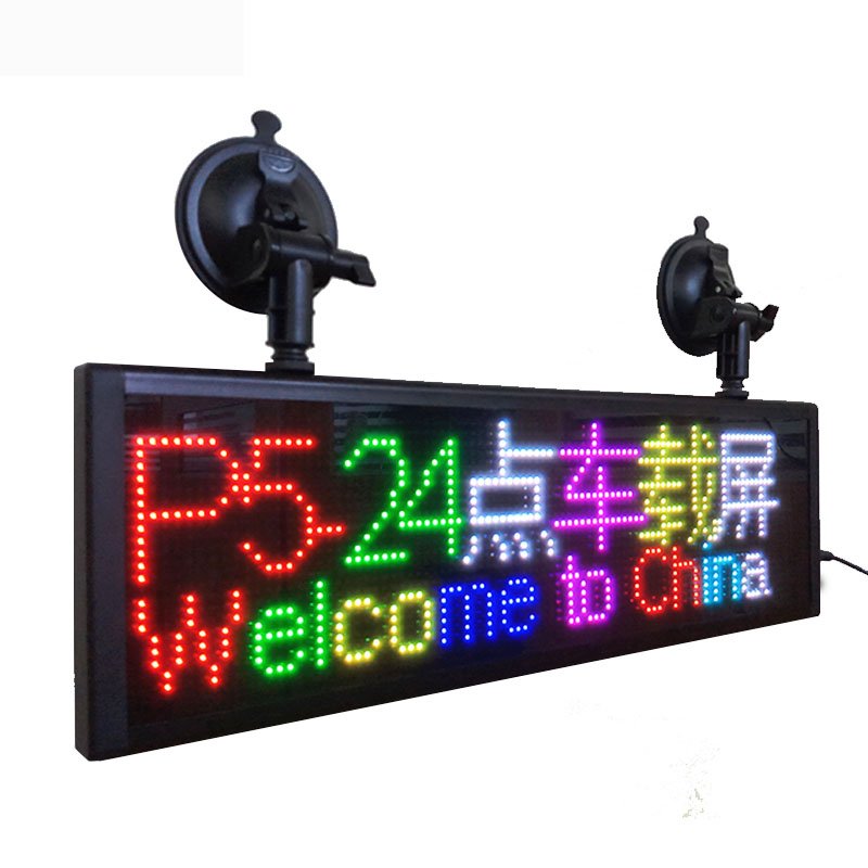 Pixel 24*144 Rear Window LED Car Display RGB color Digital Moving Sign Scrolling LED Message Board WiFi Advertising Screen