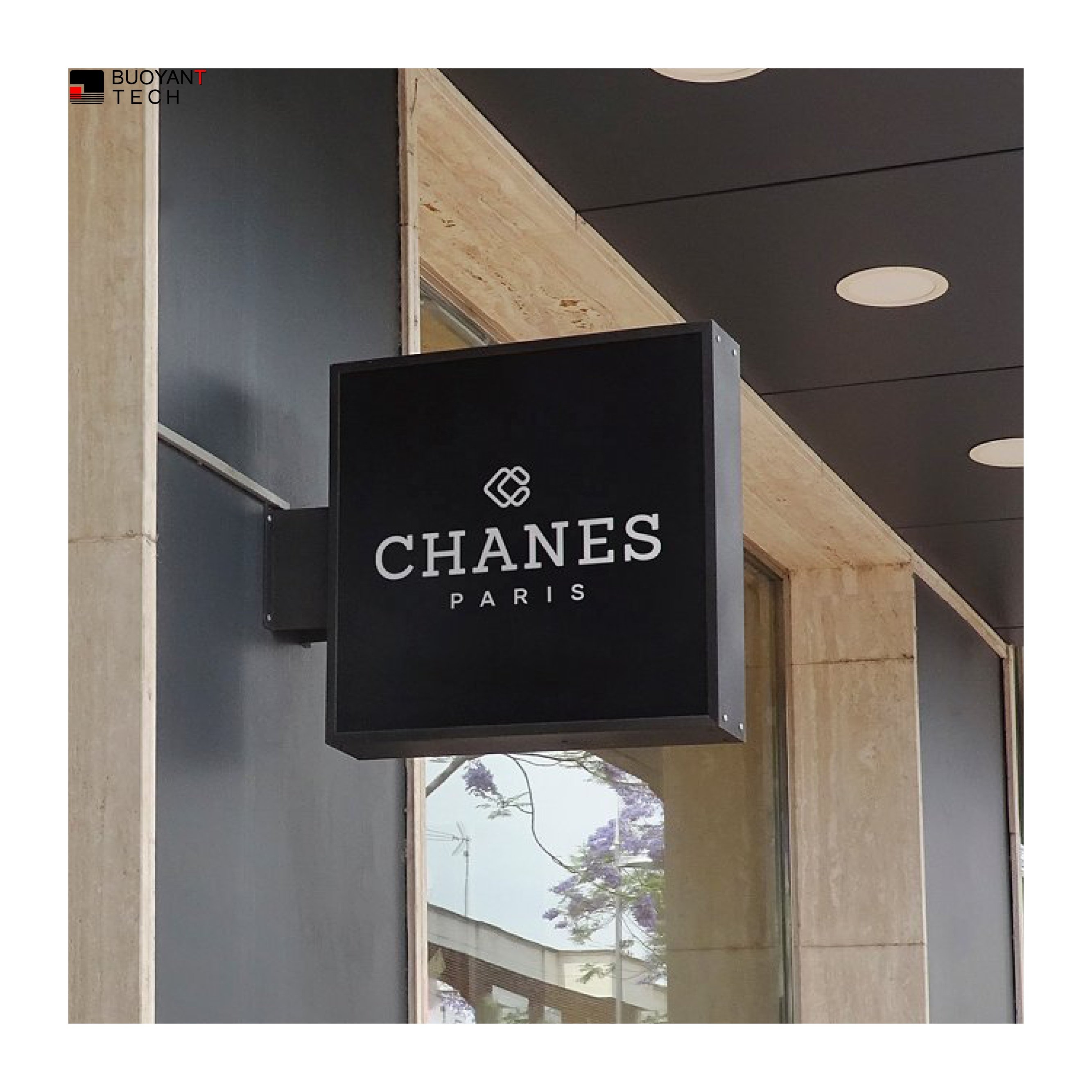 Factory Direct Custom Round LED Light Box Indoor Outdoor Acrylic Rotating Fixed Advertising Light Box rotating sign board