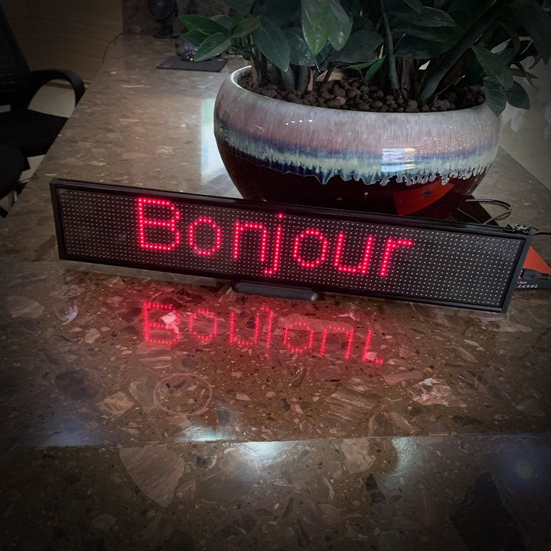 66CM 25 inches Indoor Scrolling Message Board Portable Adverting Screen APP Custom Text Pattern Images Full Color LED Panel