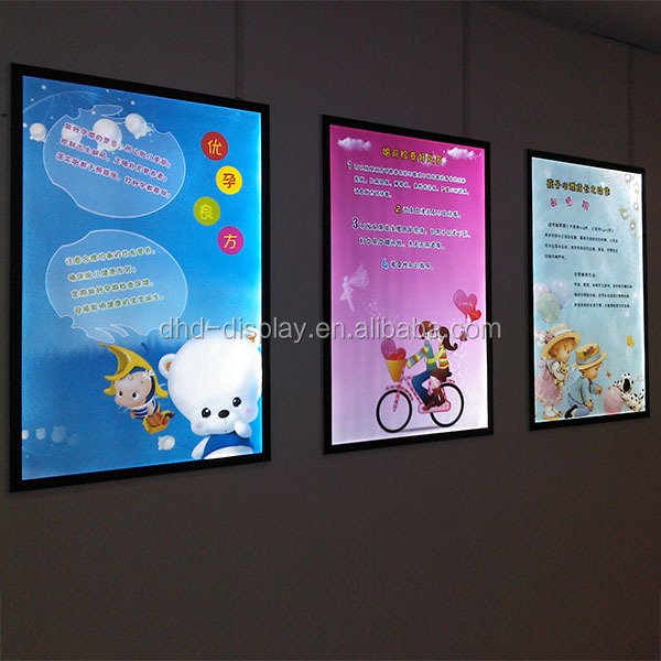 Fast Food Restaurant Advertising Snap Open Aluminum LED Menu board Light Box