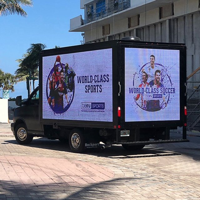 3 Sides Trailer Led Advertising Screen Mobile Billboard Truck Digital Media LED Screen Vehicles For Food Trucks