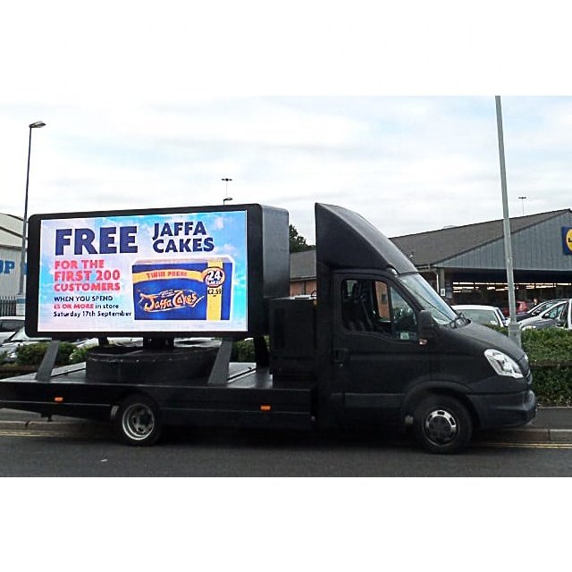 3 Sides Trailer Led Advertising Screen Mobile Billboard Truck Digital Media LED Screen Vehicles For Food Trucks