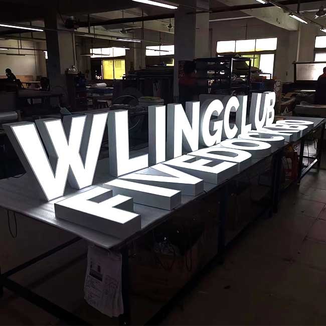 Company Signs Led Acrylic Light Channel Letters Outdoor 3D Acrylic Front Lit Led Shop Sign