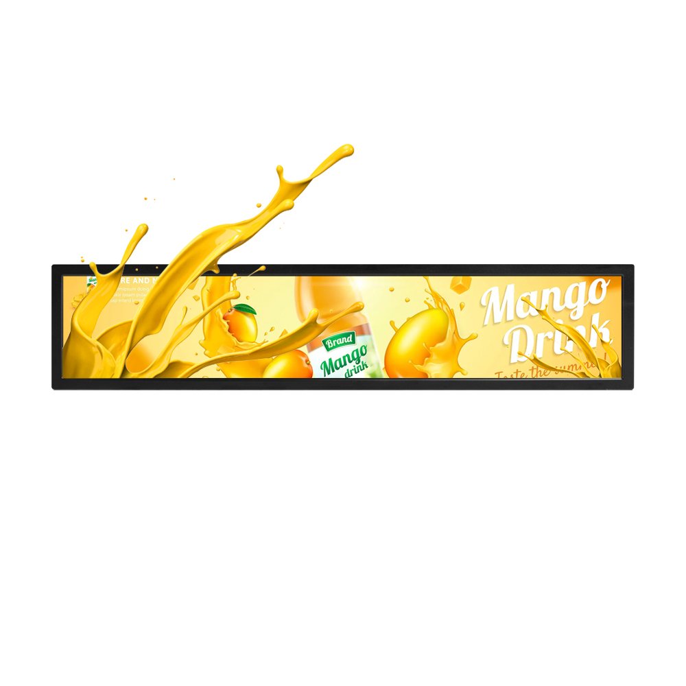 24 29 37 47.6 Inch ultra wide stretched bar lcd player banner display screen hd lcd digital signage for advertising