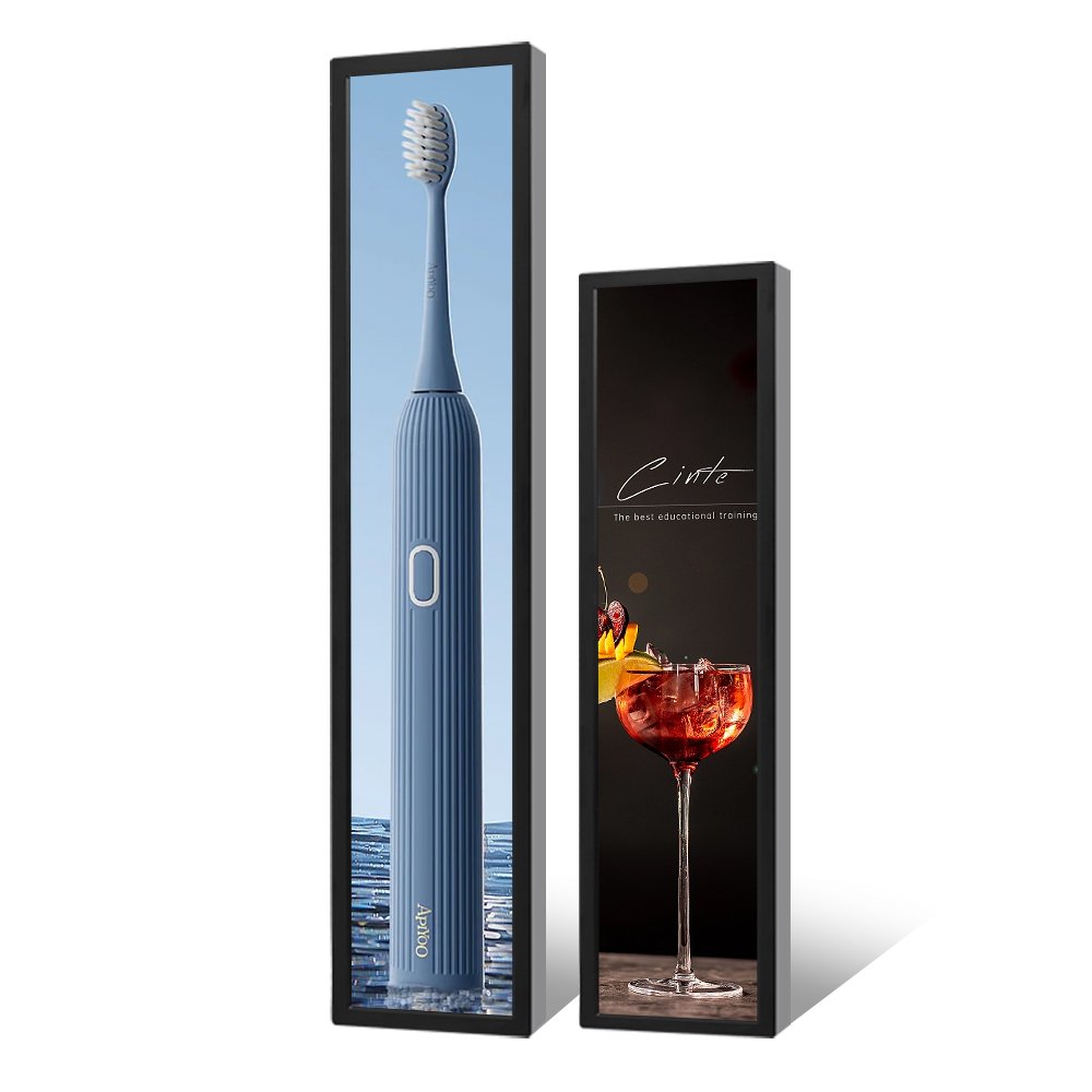 24 29 37 47.6 Inch ultra wide stretched bar lcd player banner display screen hd lcd digital signage for advertising