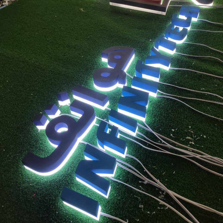 Custom 3d Backlit Light Up Led Letter Sign Logo Custom Sign Letter Outdoor 3d Signage Backlit Letter Led Sign for business