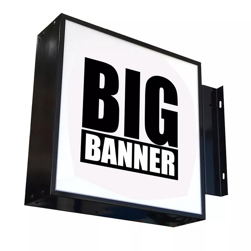 Black aluminum wall mounted single sided UV printed LED signage board custom design silk screen printing logo display