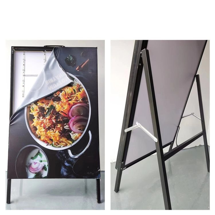 Exhibition Frameless Backlit Led Tension Fabric advertising light boxes Outdoor display stand portable poster billboard board