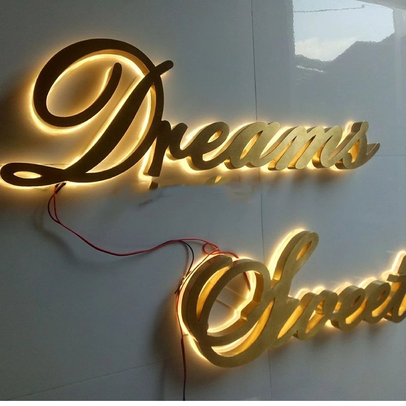 Factory Price Front Door Signage LED Illuminated Letter Channel Letter Sign Backlit Sign Board For Shop Custom Adversting Light