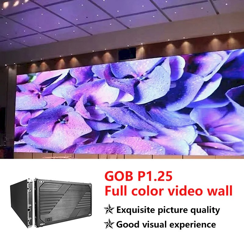 Out door xx video xx video 4 digits display ip 65 indoor advertising boards p1.25 LED Fixed screen show GOB video wall display