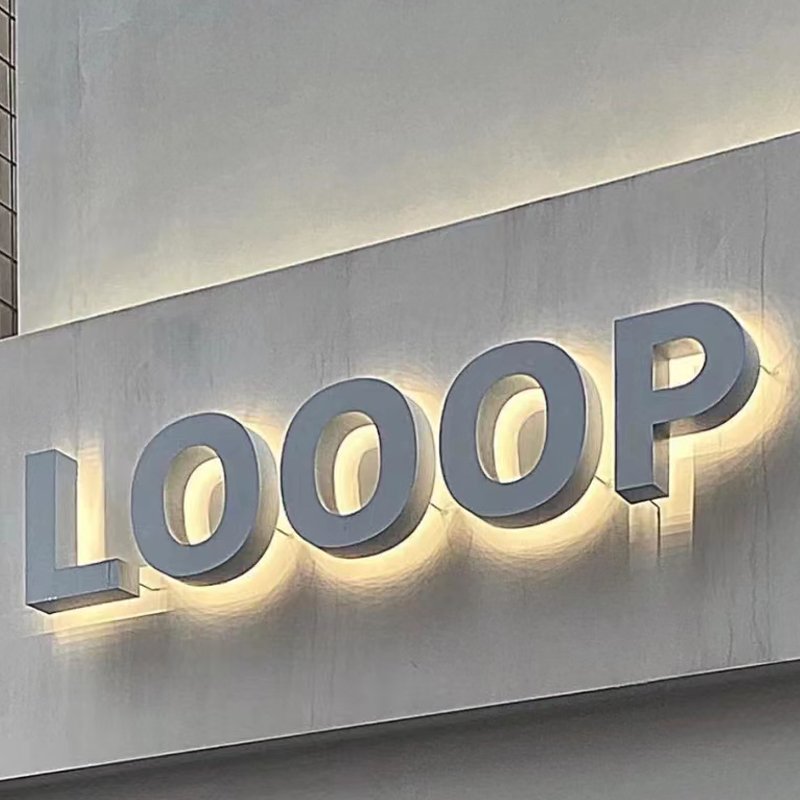 Custom Led Backlit Letters Stainless Steel Letter Sign 3D Led Sign Light Aluminium Channel Letter For Shop