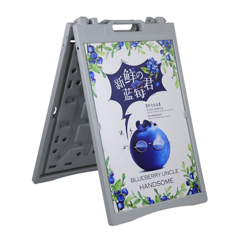 Folding A-Frame Advertising Board Double-Sided Outdoor/Indoor Fill Water Plastic Portable Sidewalk Sign Pavement Sign