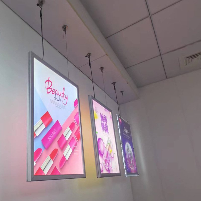 Advertising Light Boxes Menu Board Real Estate Window Display Magnetic Outdoor Crystal Slim Frame Poster Led Light Box