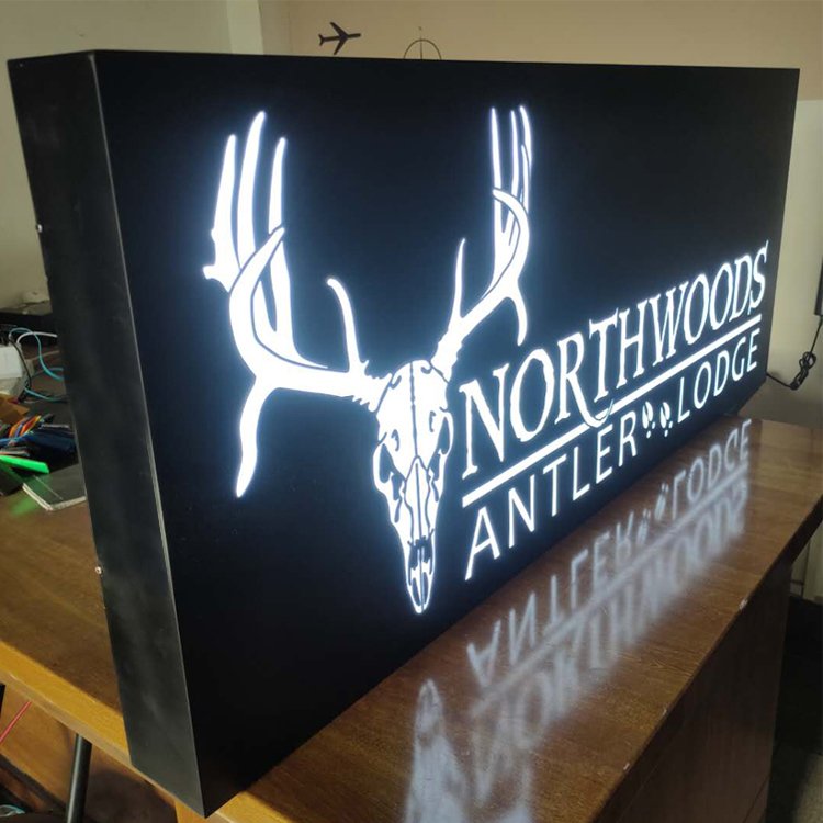 Custom outdoor advertising shop led lightbox board signage wall mount advertising light box 3d custom led sign for business box