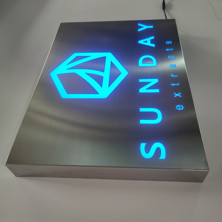 Custom outdoor advertising shop led lightbox board signage wall mount advertising light box 3d custom led sign for business box