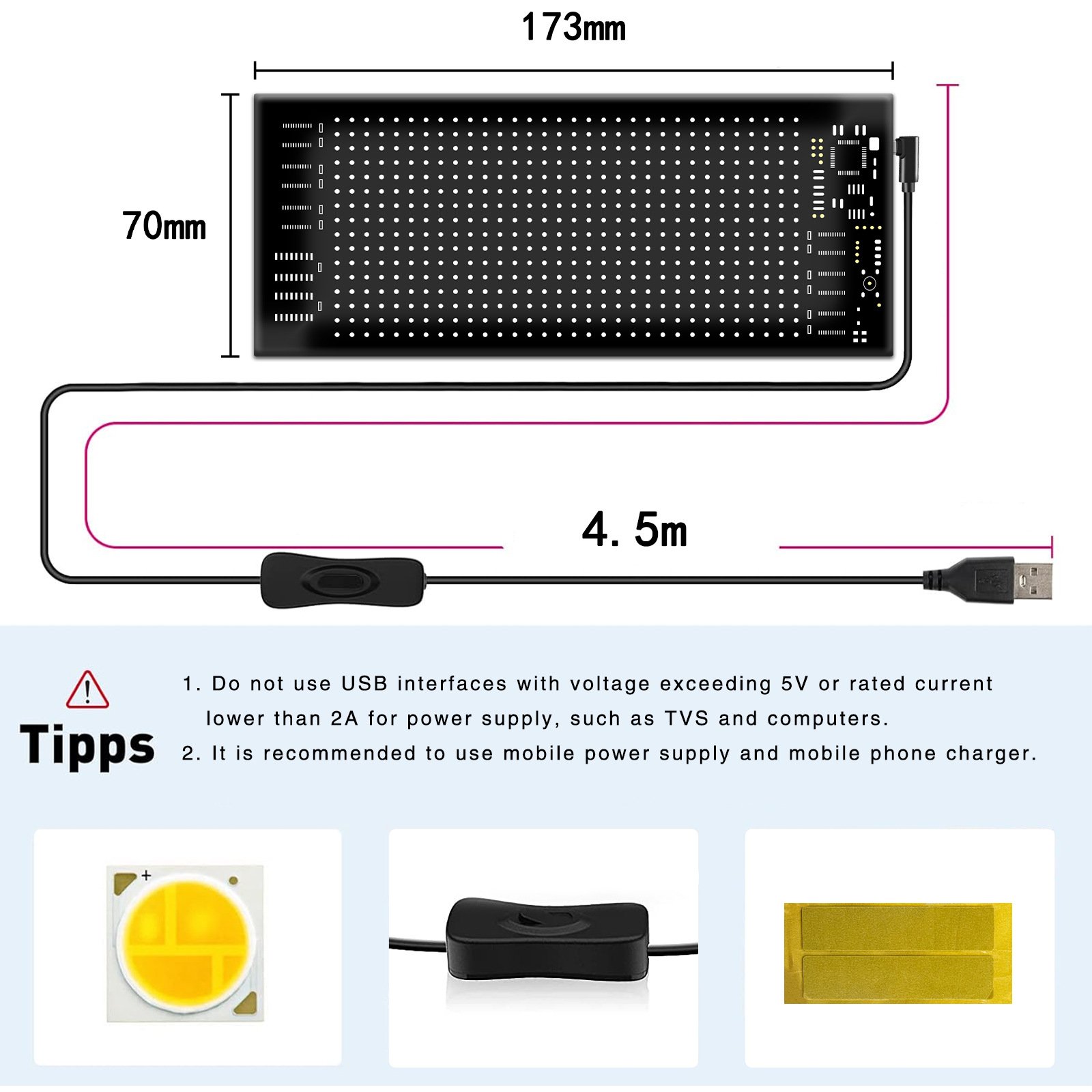 Flexible LED Panel scrolling LED Sign Board Full Color Matrix Module Screen Car Advertising Running LED Display