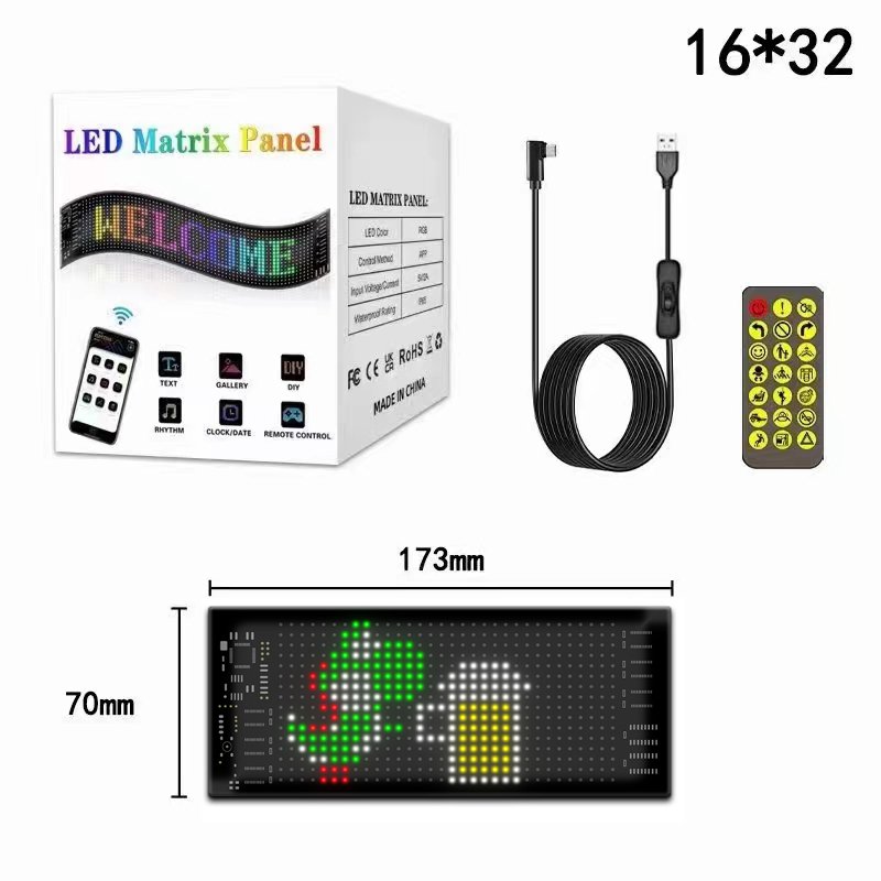 Flexible LED Panel scrolling LED Sign Board Full Color Matrix Module Screen Car Advertising Running LED Display