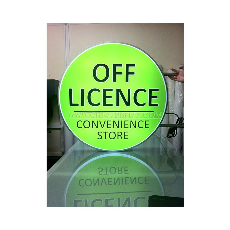 Advertising Sign Board Signage Lightbox Round Led Double Sided Circle Light Box Square Round Shape Aluminum Frame