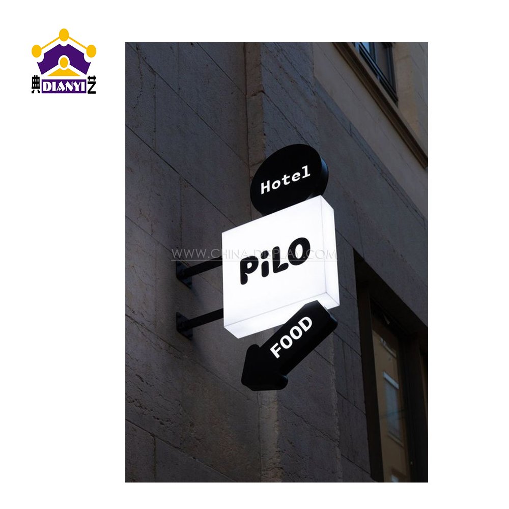 Advertising Sign Board Signage Lightbox Round Led Double Sided Circle Light Box Square Round Shape Aluminum Frame