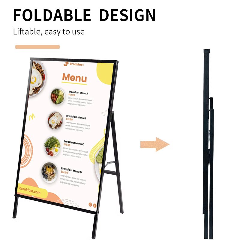 Custom Luminous Billboard Frame Energy Saving LED Light Box Commercial LED Poster Stand Advertising Signage