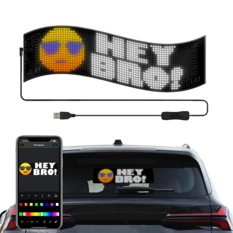 Customized functional banner display car led sign board